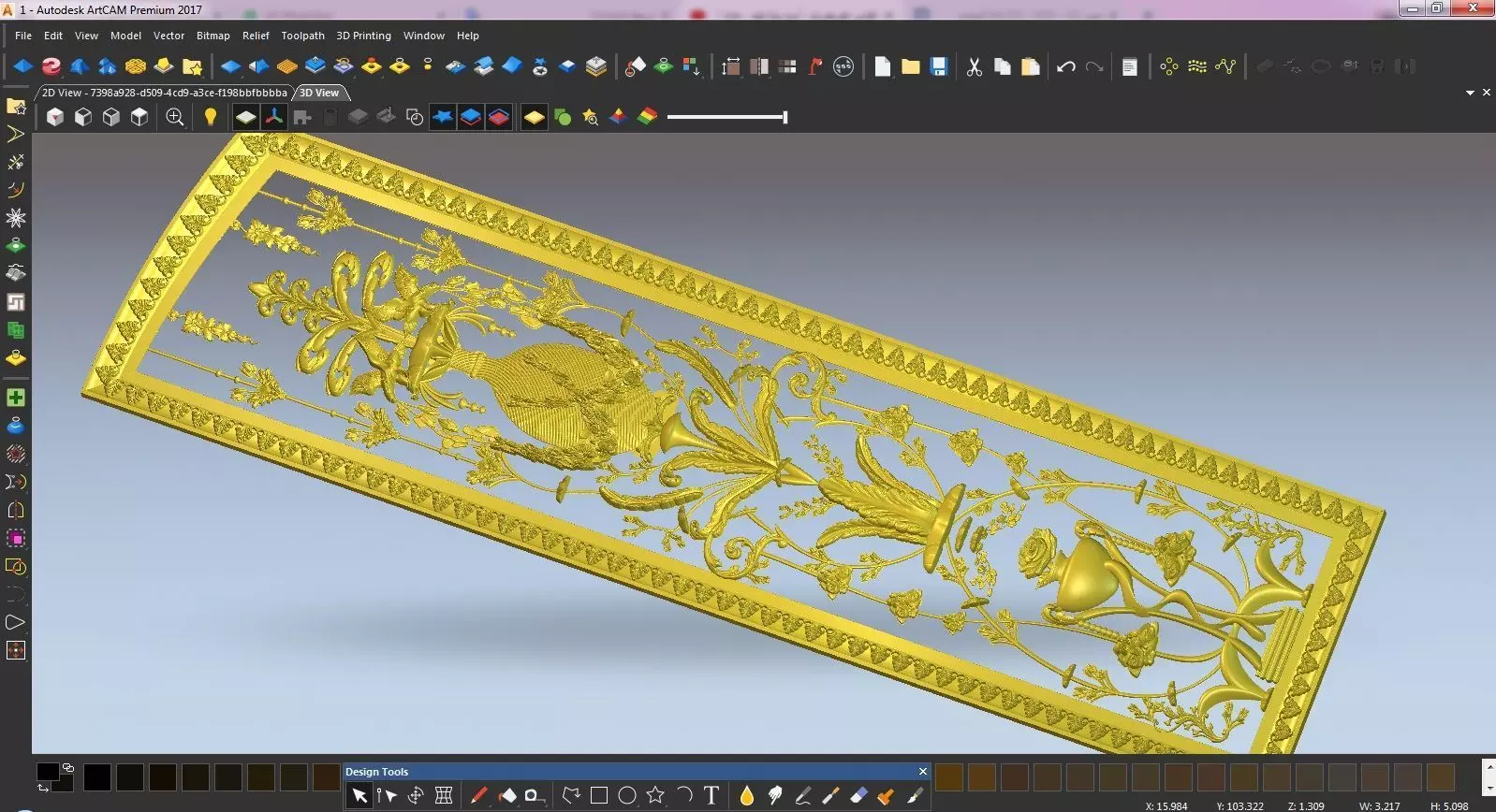 DOOR PANEL WOOD CARVED 3D model_0