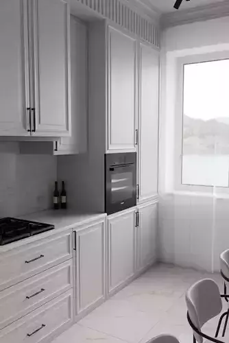 Neoclassic kitchen 3D model