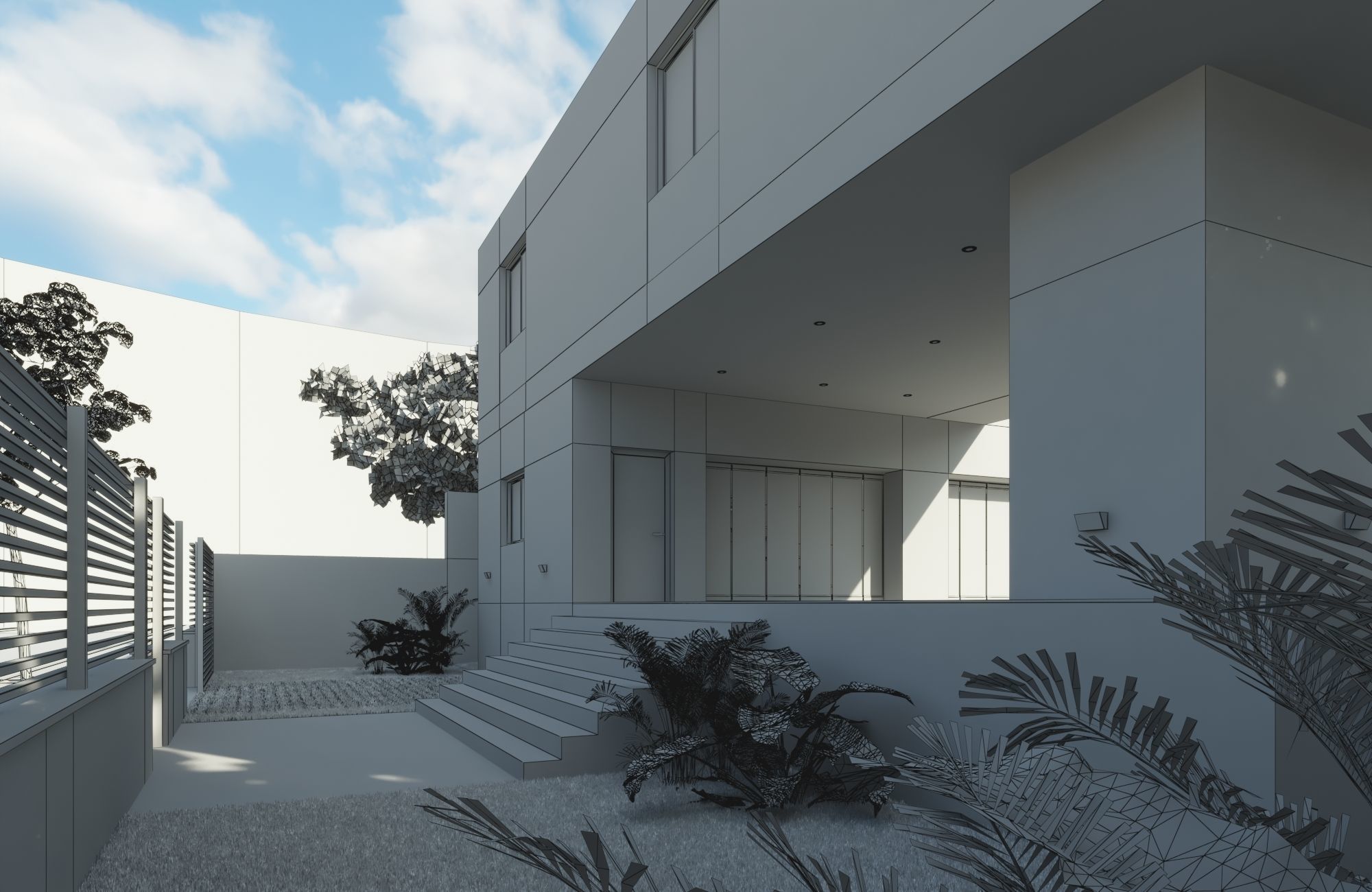 Modern House L 3D model_22
