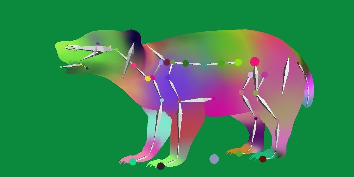 European Badger Low-poly 3D model_19