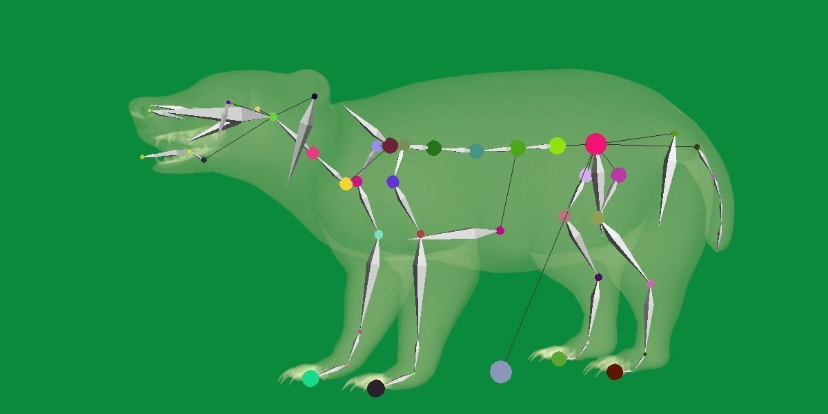 European Badger Low-poly 3D model_18