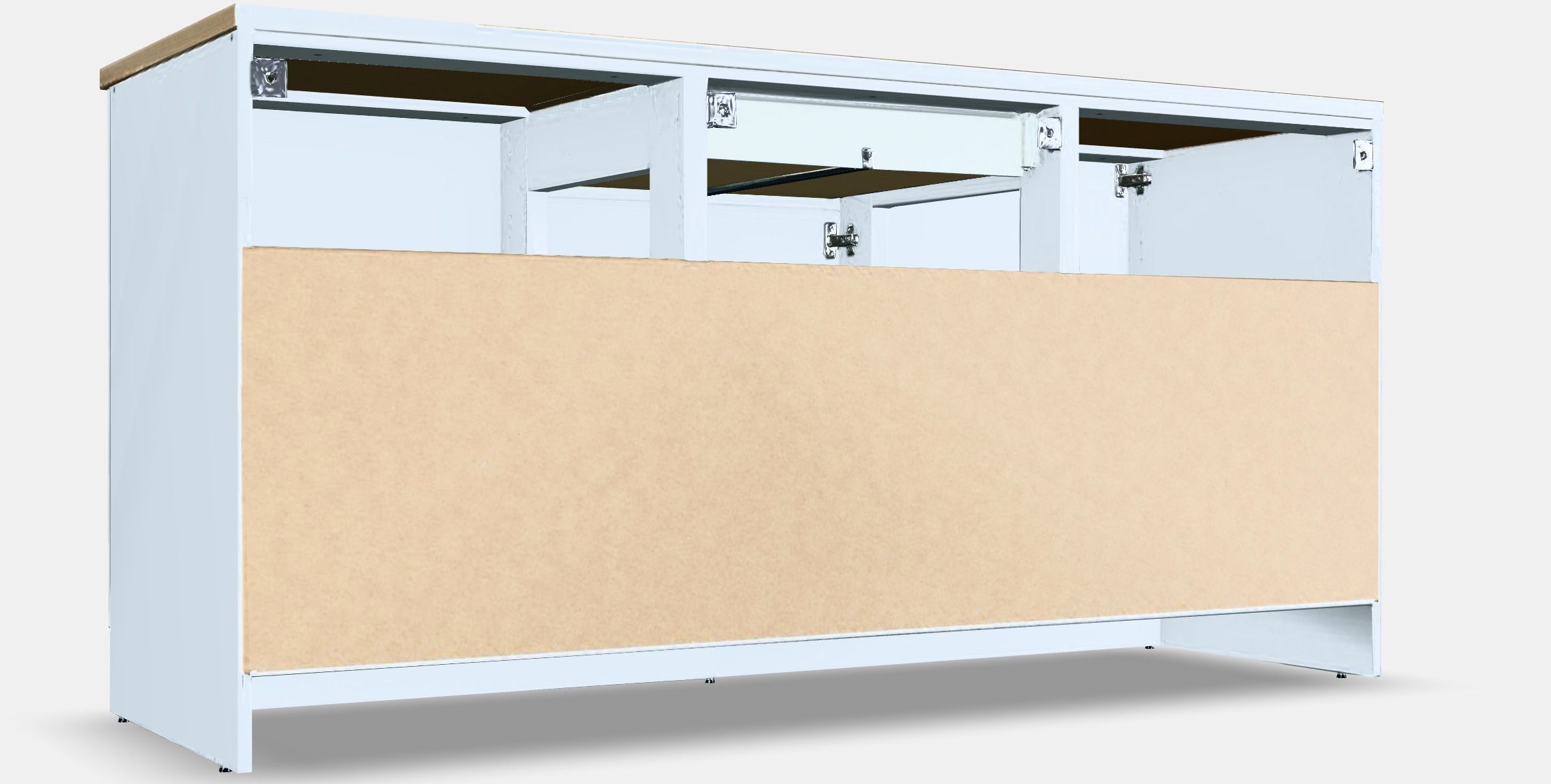 KNOXHULT Base cabinet with doors and drawer 2 Low-poly 3D model_3