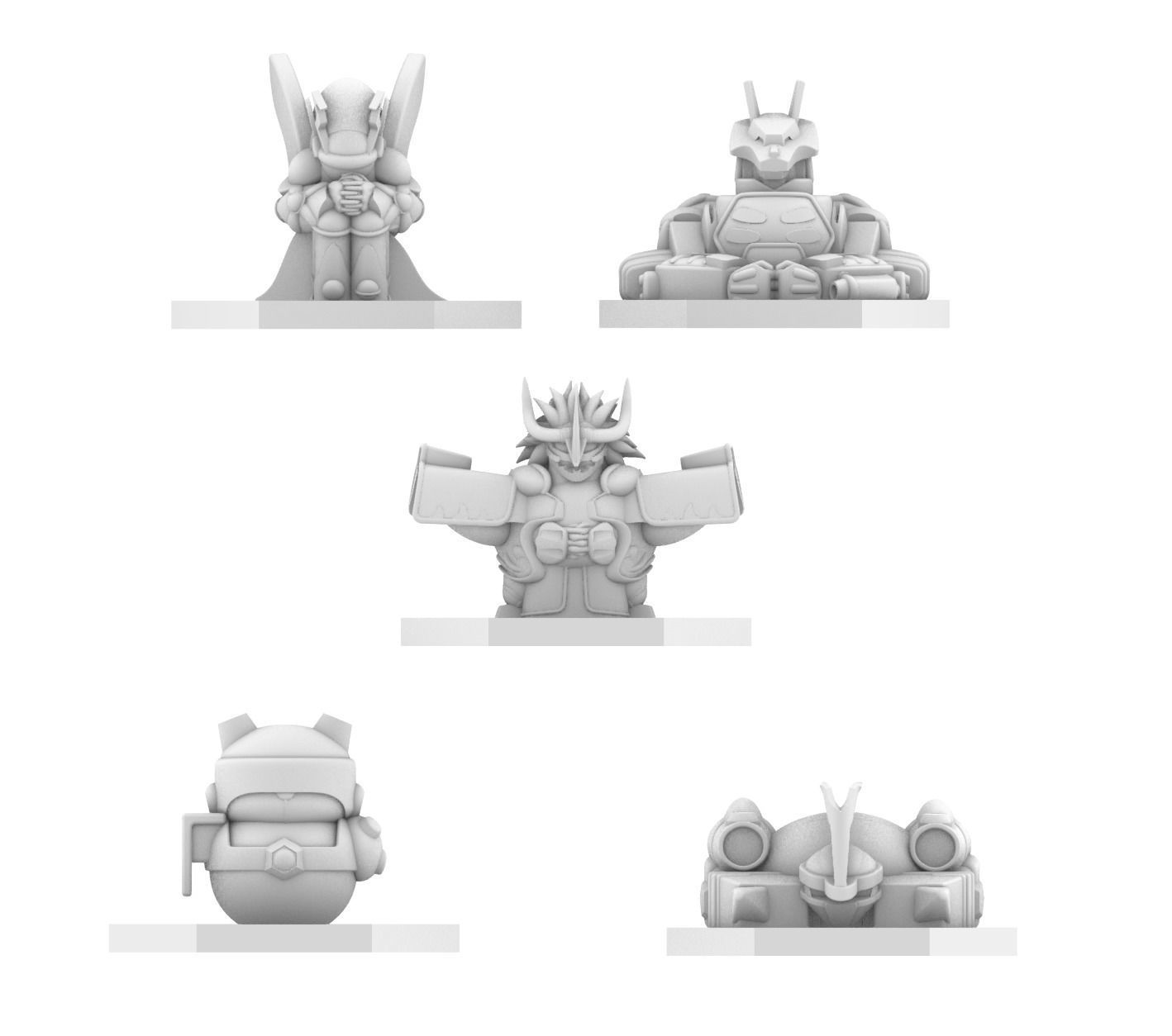DIGIMON FRONTIER INSPIRED HUMAN SPIRIT GOOD COMPLETE SET 3D print model_5