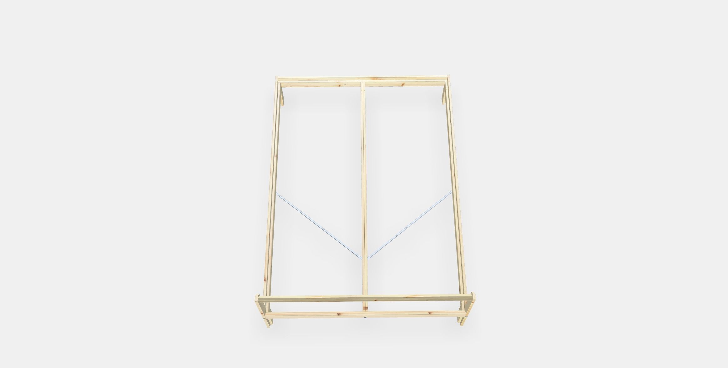 NEIDEN Bed frame 2 Low-poly 3D model_2