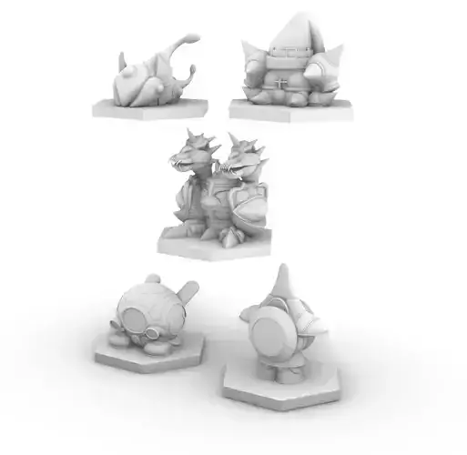 DIGIMON FRONTIER HUMAN SPIRIT COMPLETE EVIL SET - 5 DESIGNS  3D print model