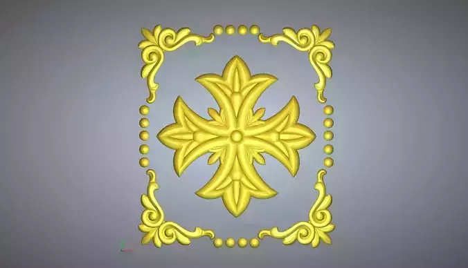 Cross relief church panel