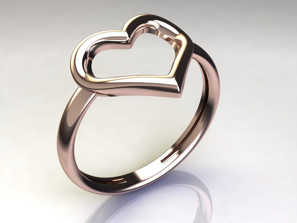 Heart ring 21 3D print model_4