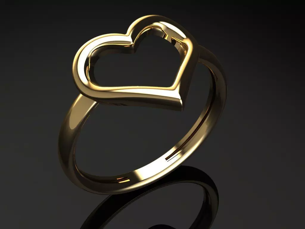 Heart ring 21 3D print model_0