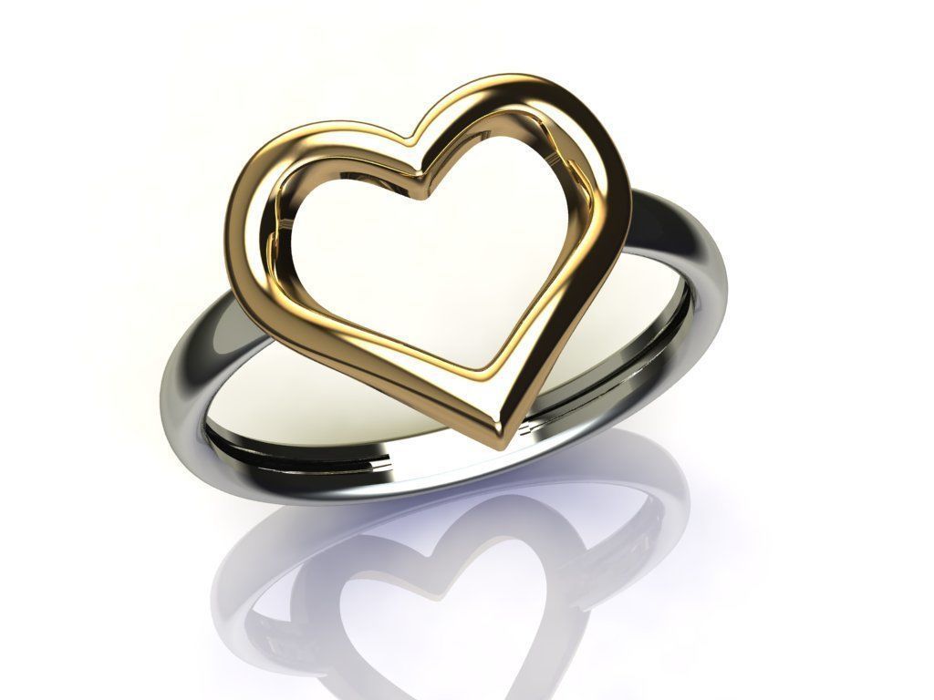 Heart ring 21 3D print model_1