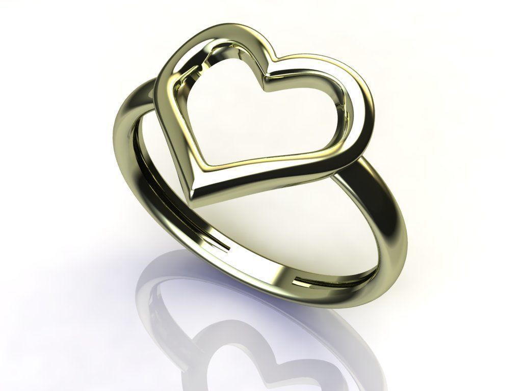 Heart ring 21 3D print model_5