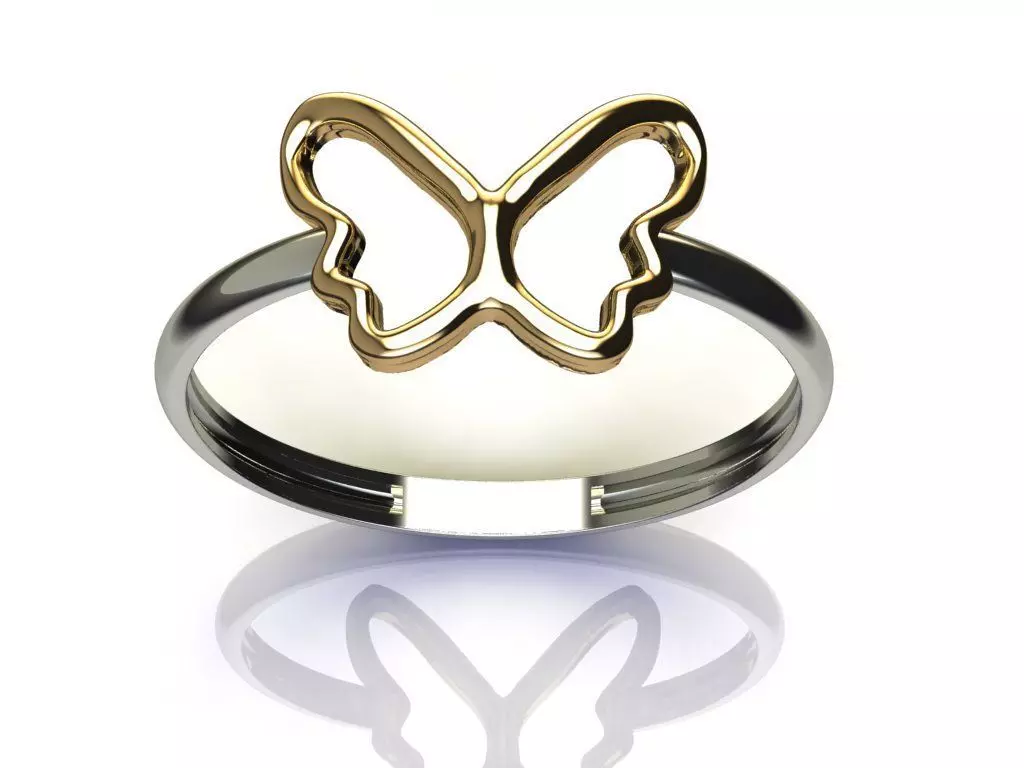 the butterfly ring 3D print model