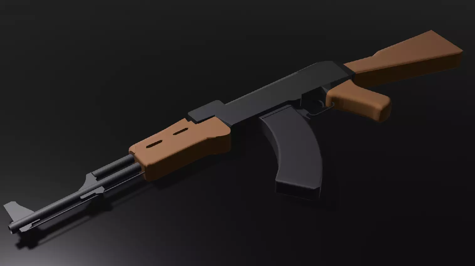 AK47 FIREARM LOW POLY - READY TO PLAY Low-poly 3D model_0