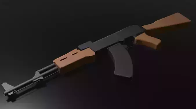 AK47 FIREARM LOW POLY - READY TO PLAY