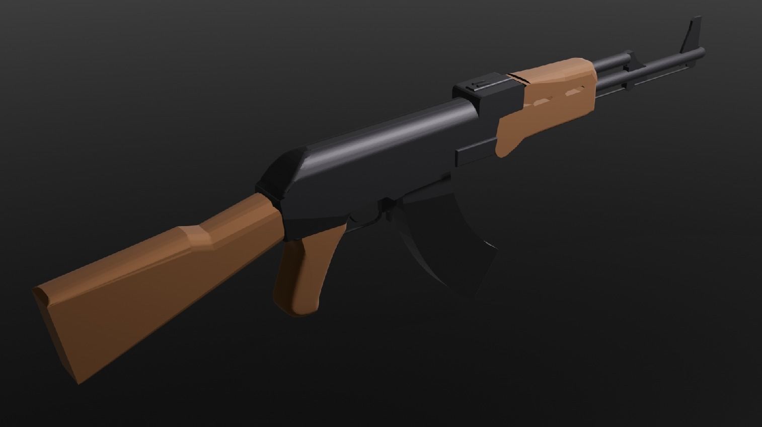 AK47 FIREARM LOW POLY - READY TO PLAY Low-poly 3D model_1