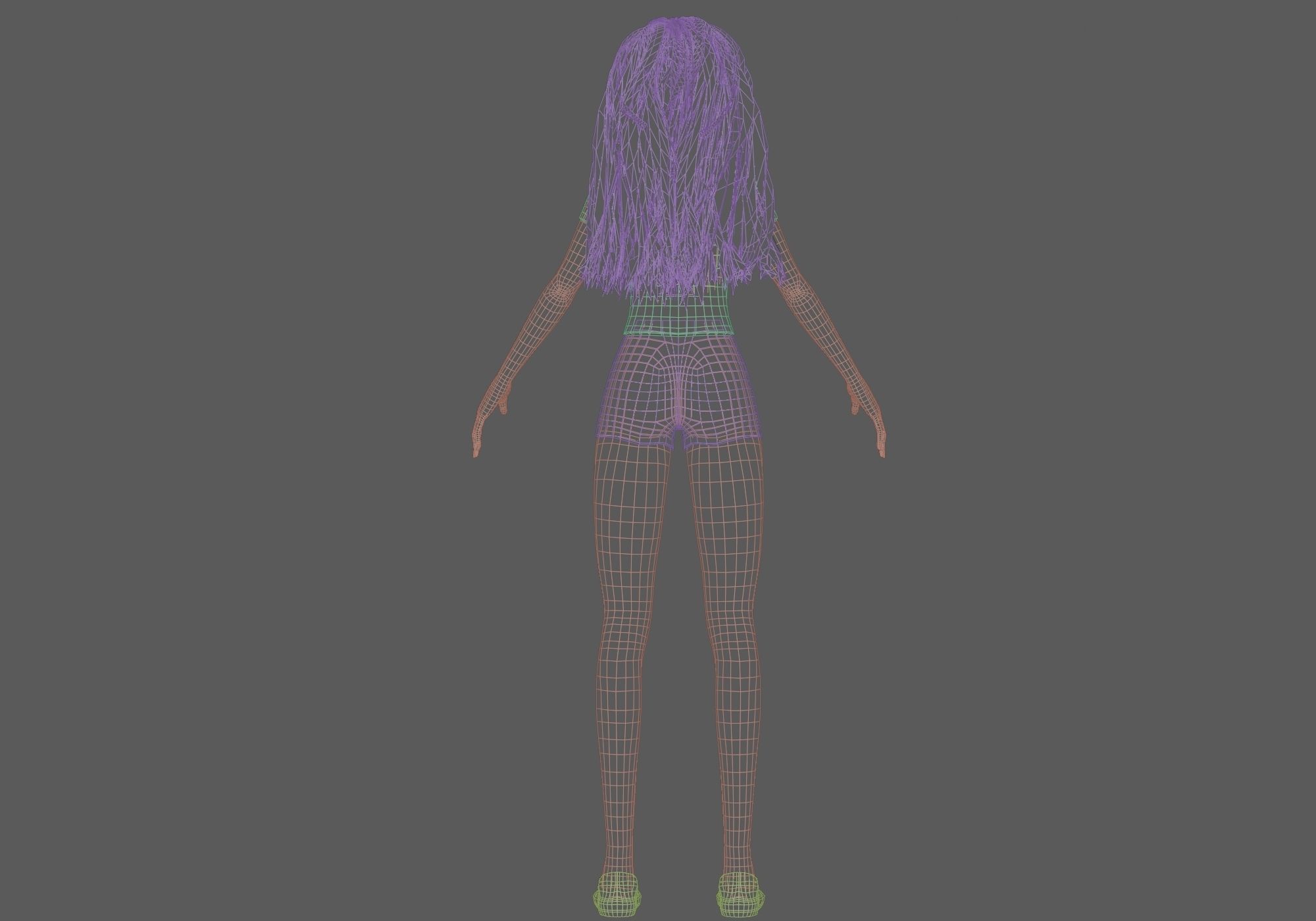 young blond woman V30847 Low-poly 3D model_14