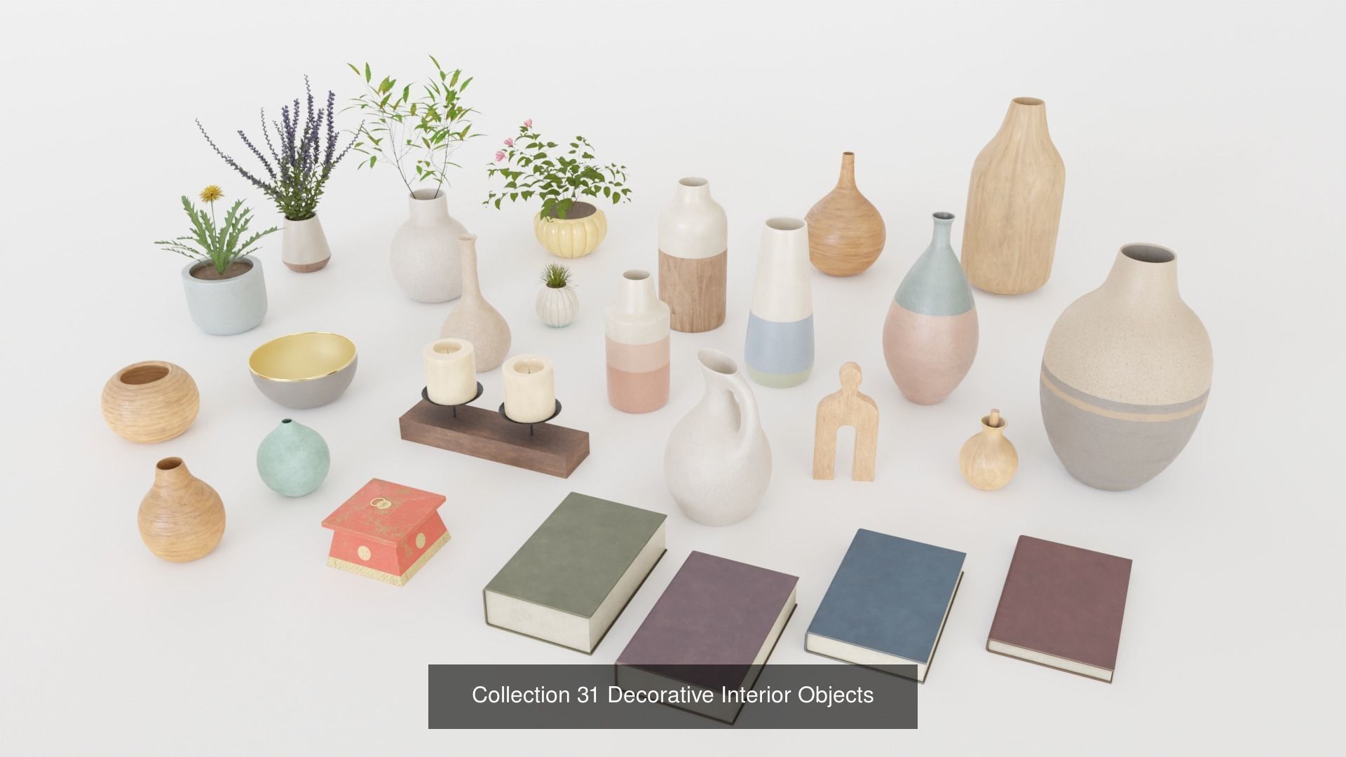 Collection 36 Decorative Interior Objects and Furniture Shelves _3