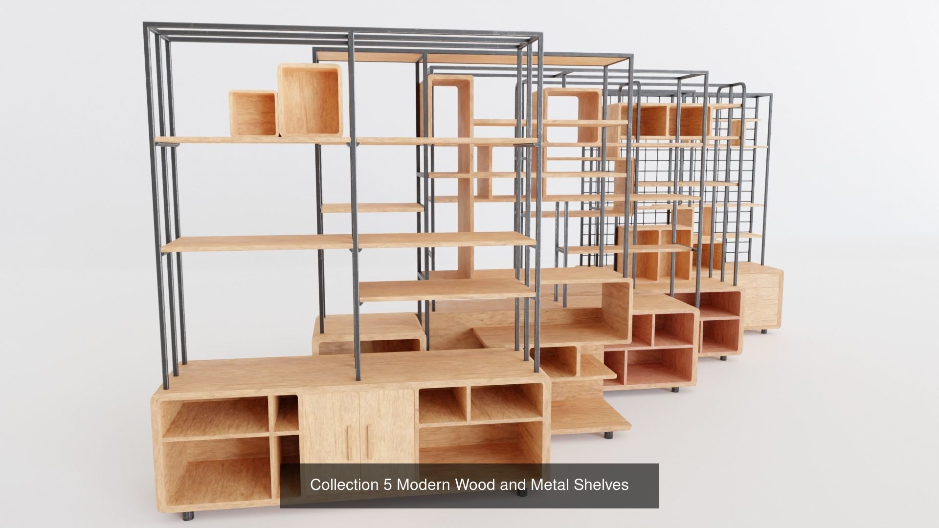 Collection 36 Decorative Interior Objects and Furniture Shelves _2