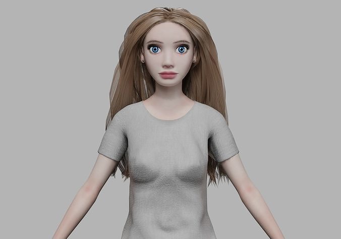 teen cartoon woman V29664 