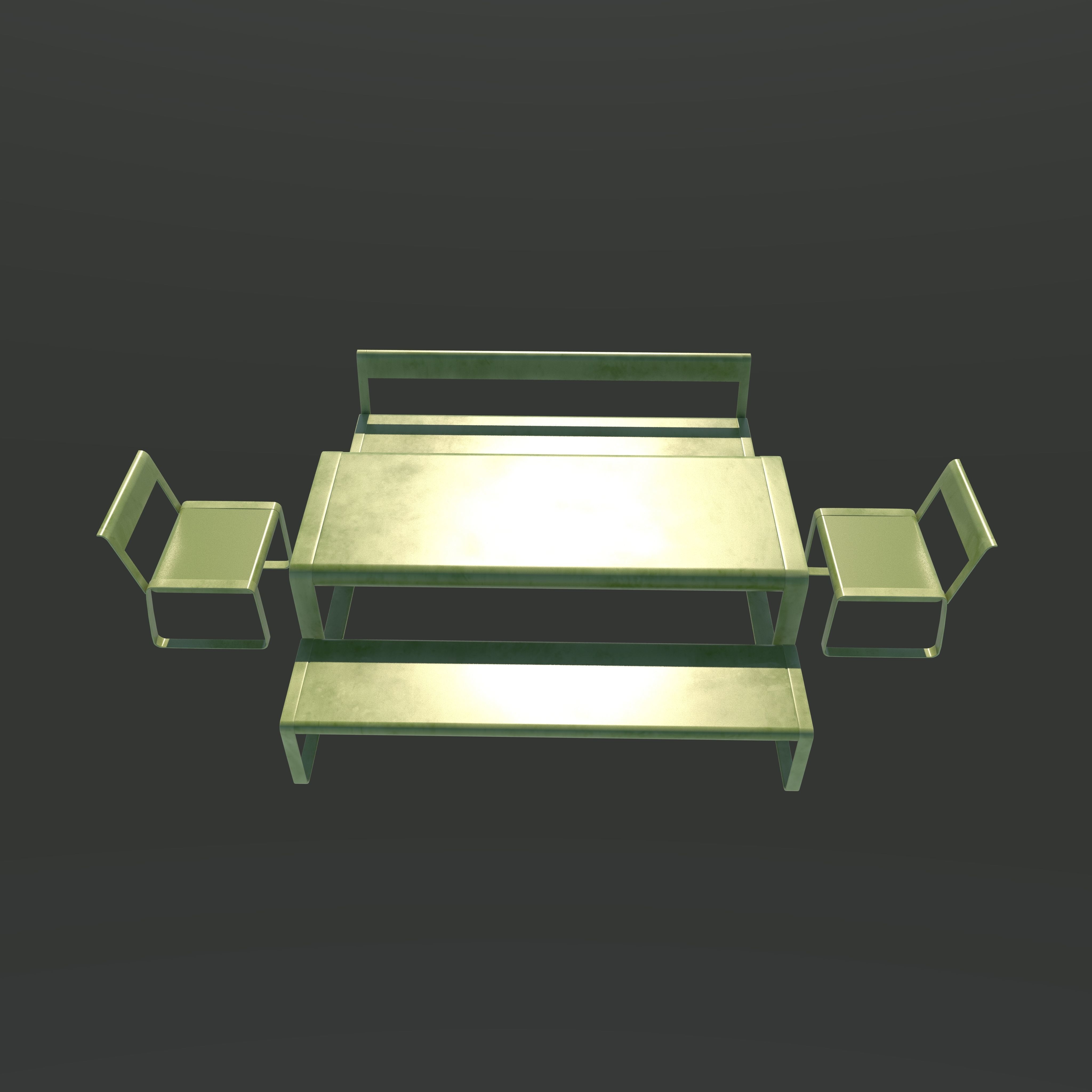 Bellevie Bench 3D model_3