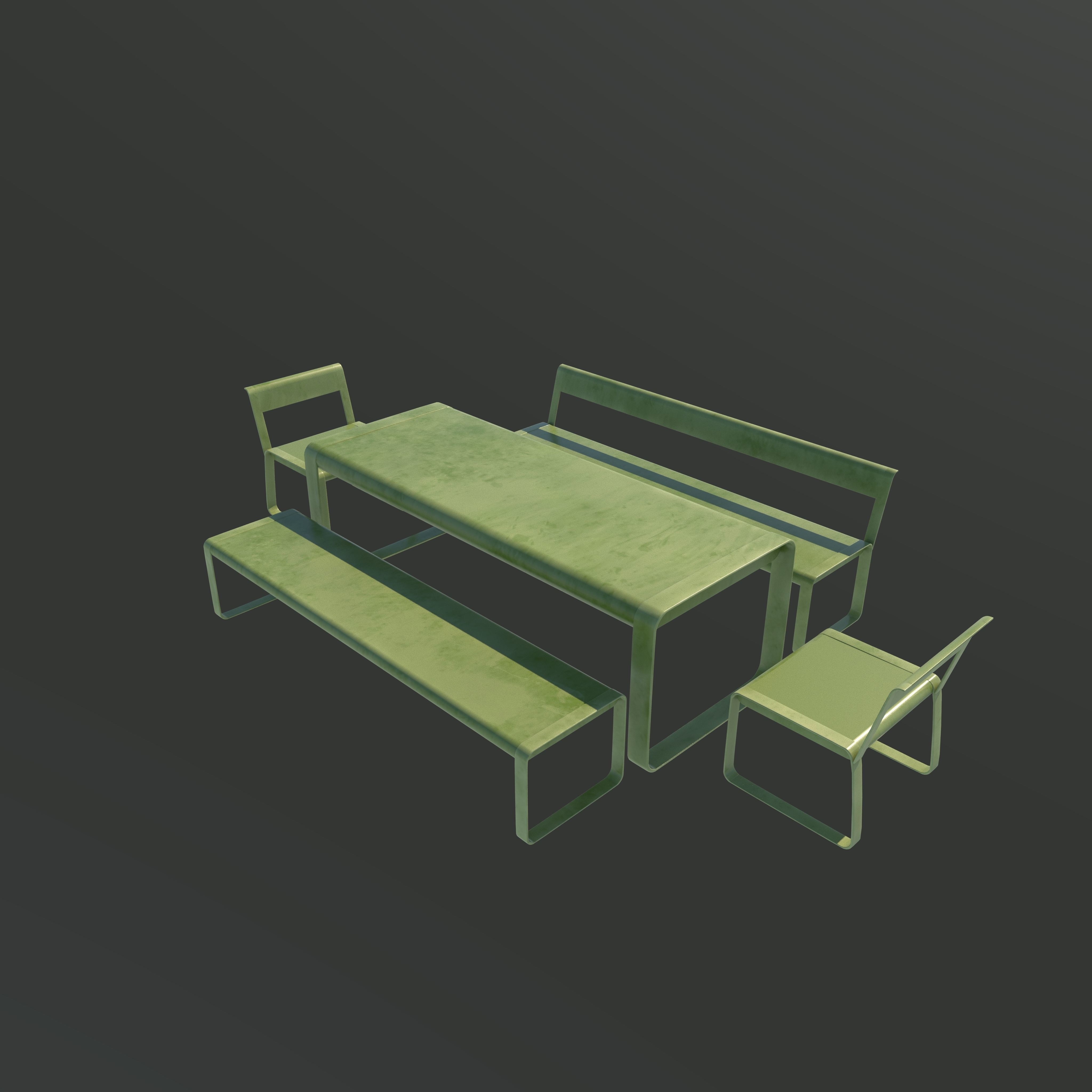 Bellevie Bench 3D model_4