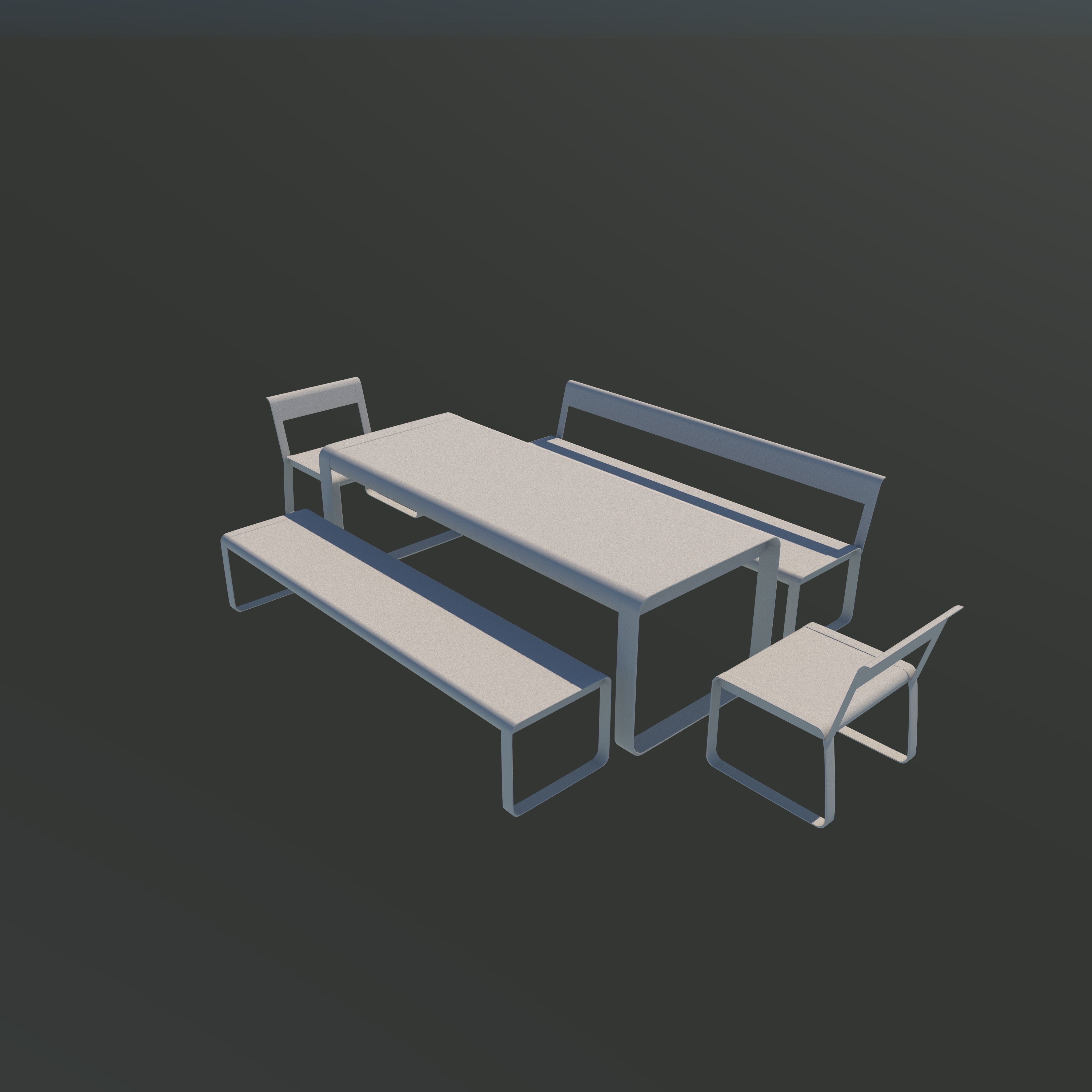 Bellevie Bench 3D model_6