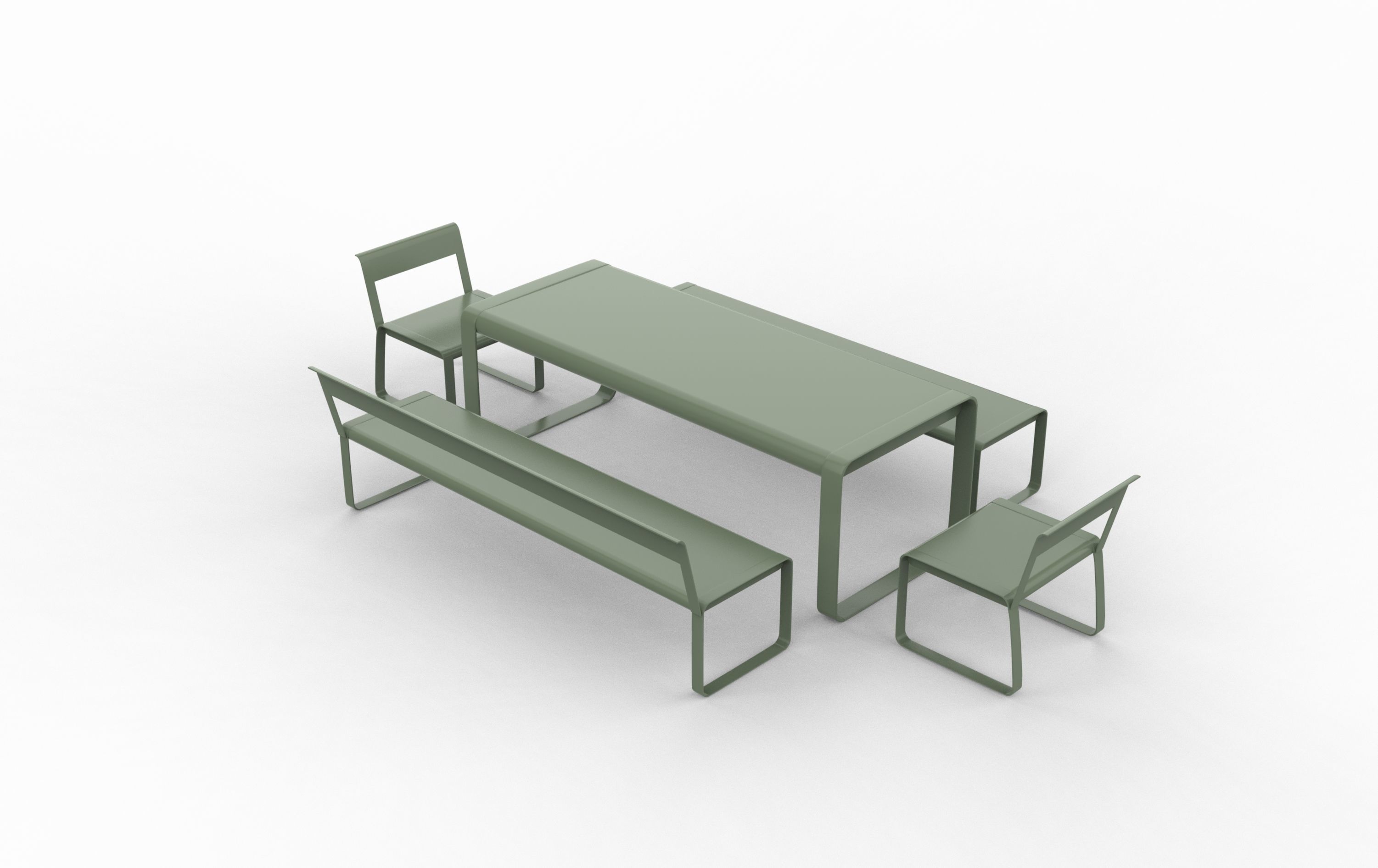 Bellevie Bench 3D model_2