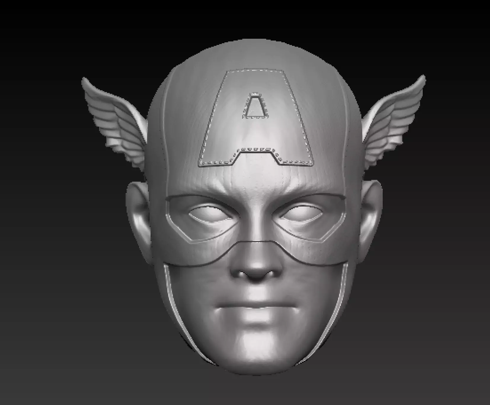 captain america headsculpt v1 3D print model_0
