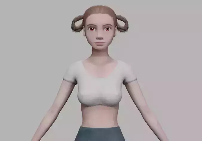 sweet cartoon woman V24481 