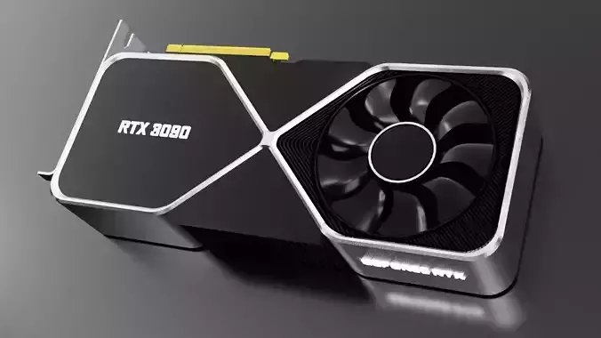 GeForce RTX 3090 Founders Edition  Low-poly 3D model