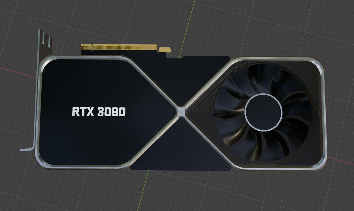 GeForce RTX 3090 Founders Edition  Low-poly 3D model_3
