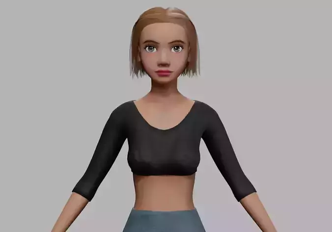 pretty cartoon woman V27013 