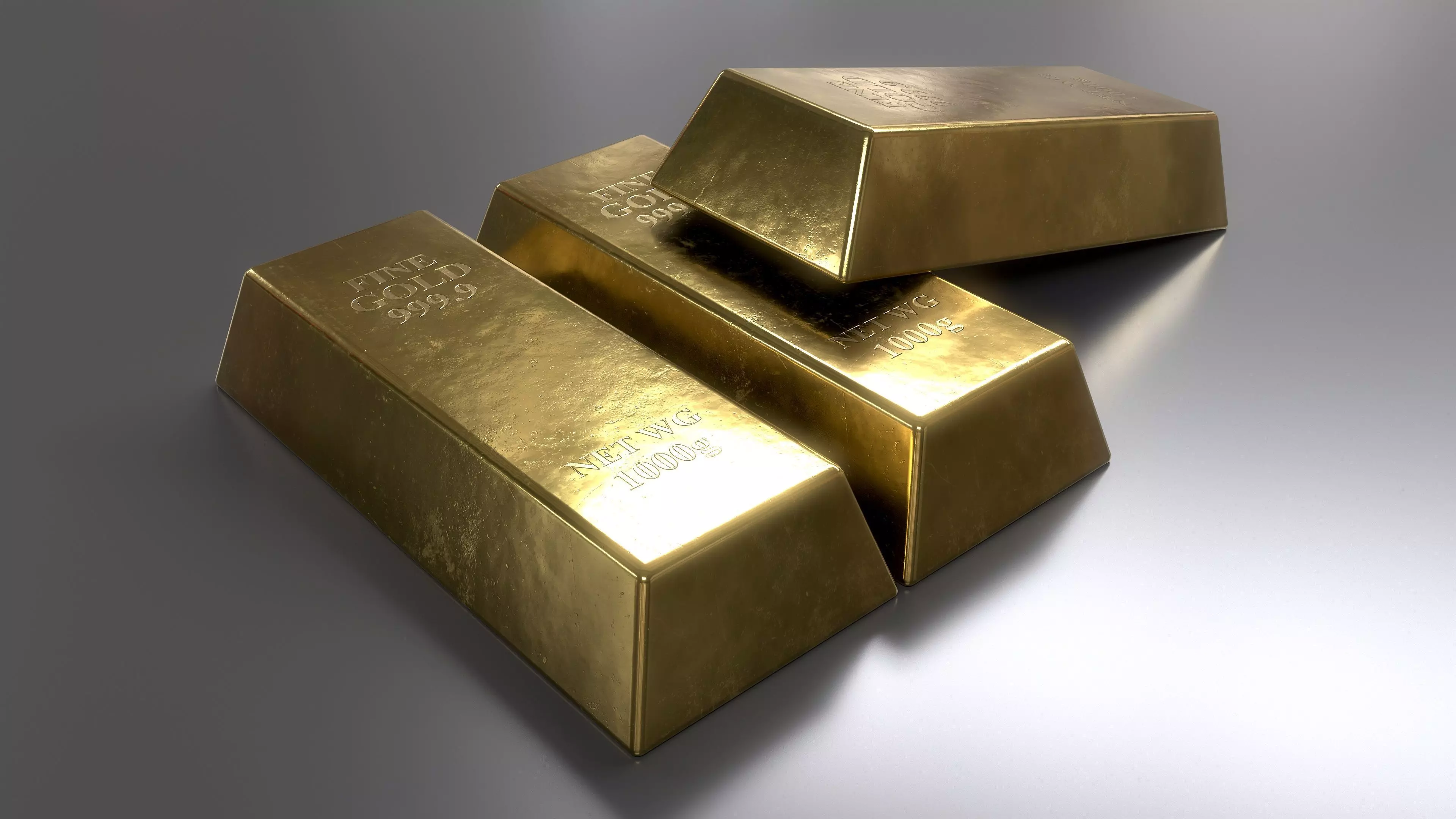GOLD BAR Low-poly 3D model_0