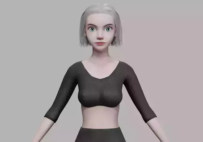 cute blond woman V27733 