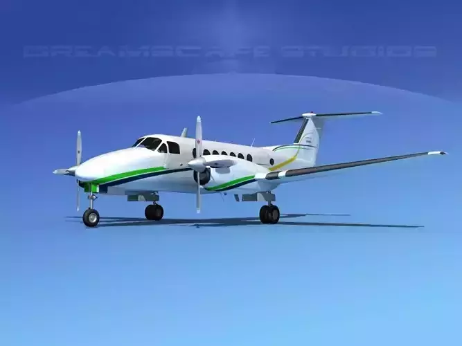 Beechcraft 350 Super King Air V09 3D model