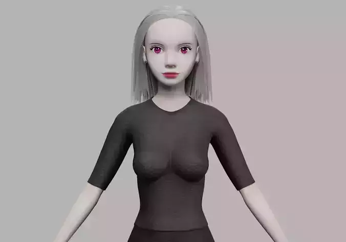 cartoon young woman V27734 