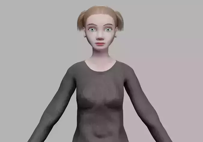 cartoon stylized woman V20213 