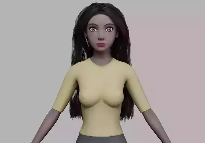 black cartoon woman V32381 