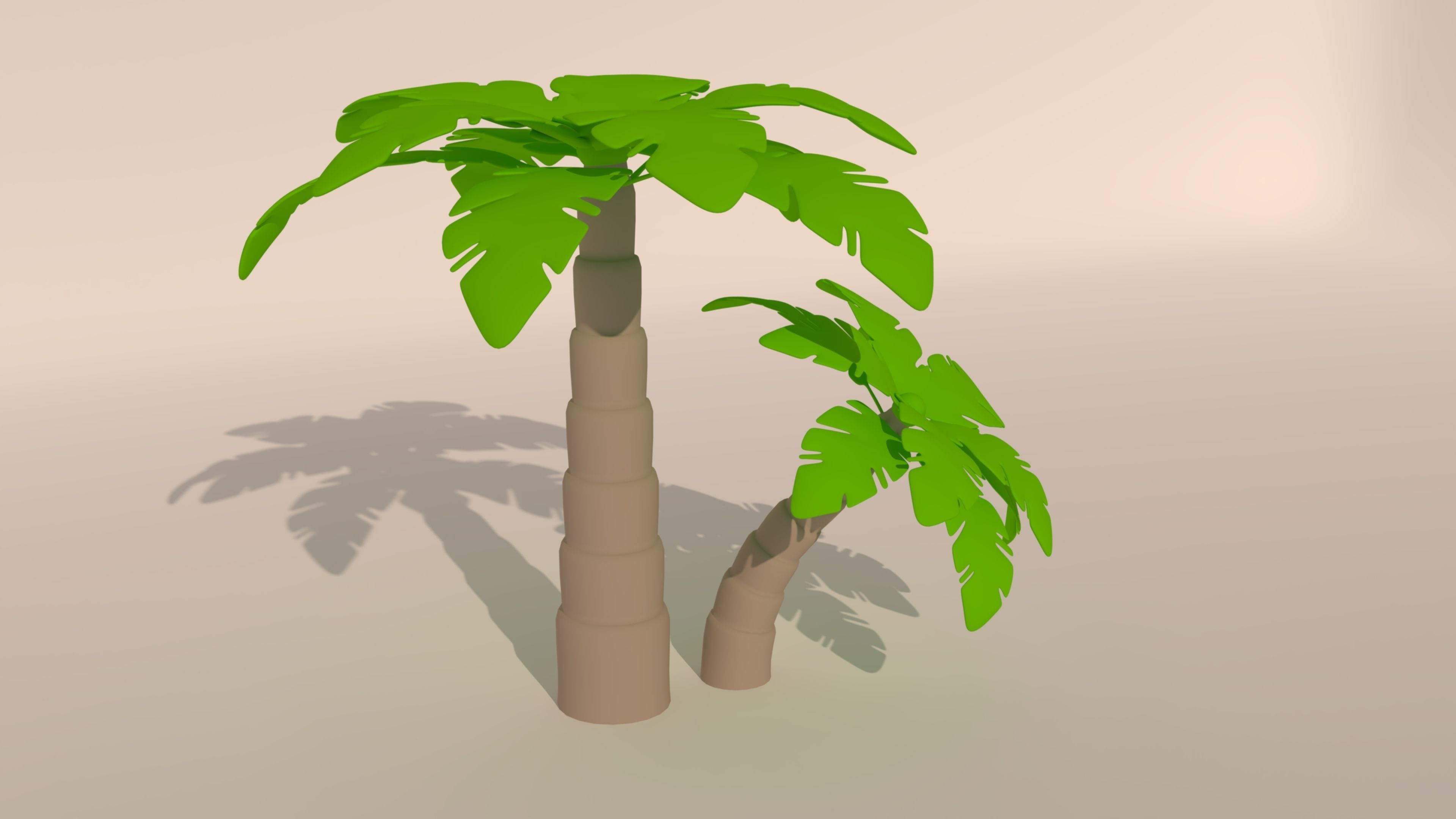 Palm Trees Beach Icon 3D model_6