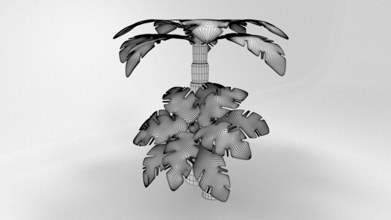 Palm Trees Beach Icon 3D model_9