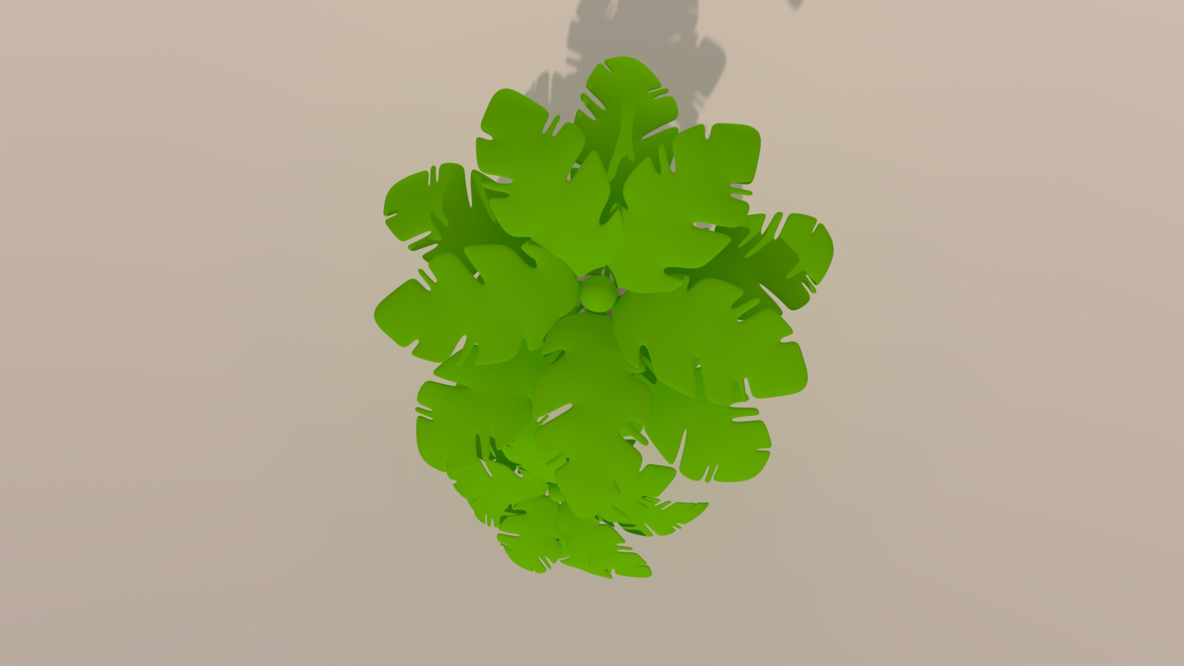 Palm Trees Beach Icon 3D model_2