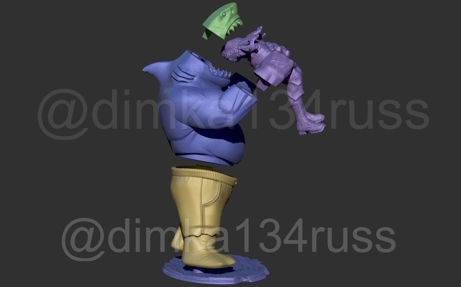 King Shark 3D print model_3