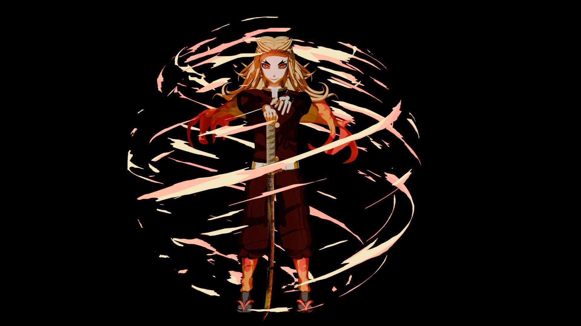 A model of Kyojuro Rengoku 3D model_1