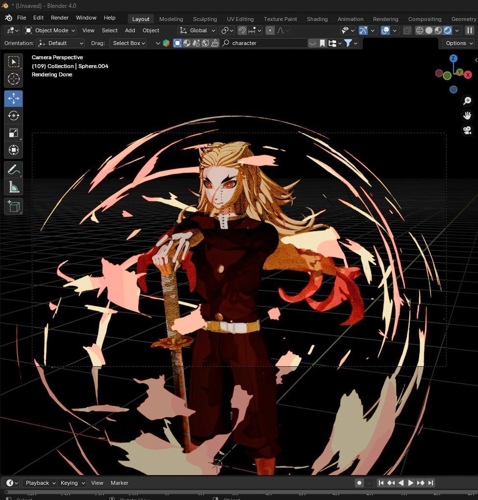 A model of Kyojuro Rengoku 3D model_3