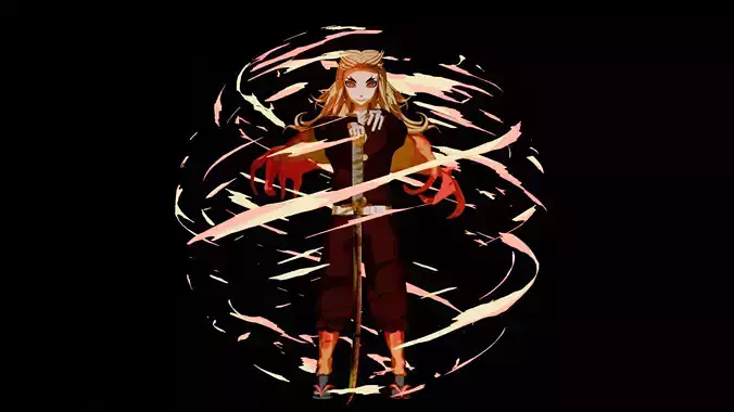 A model of Kyojuro Rengoku