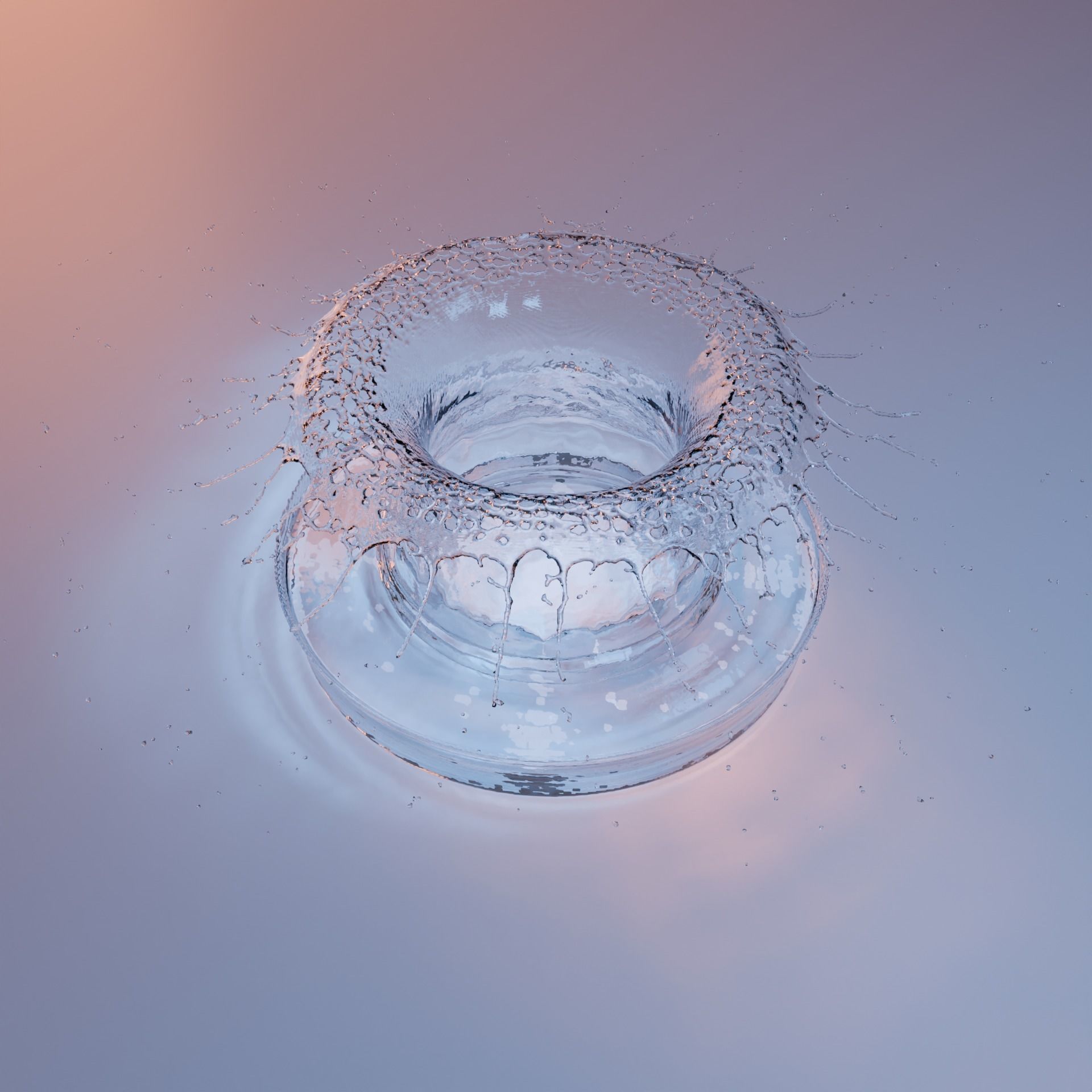 Crown Splash Static Meshes x4 3D model_5