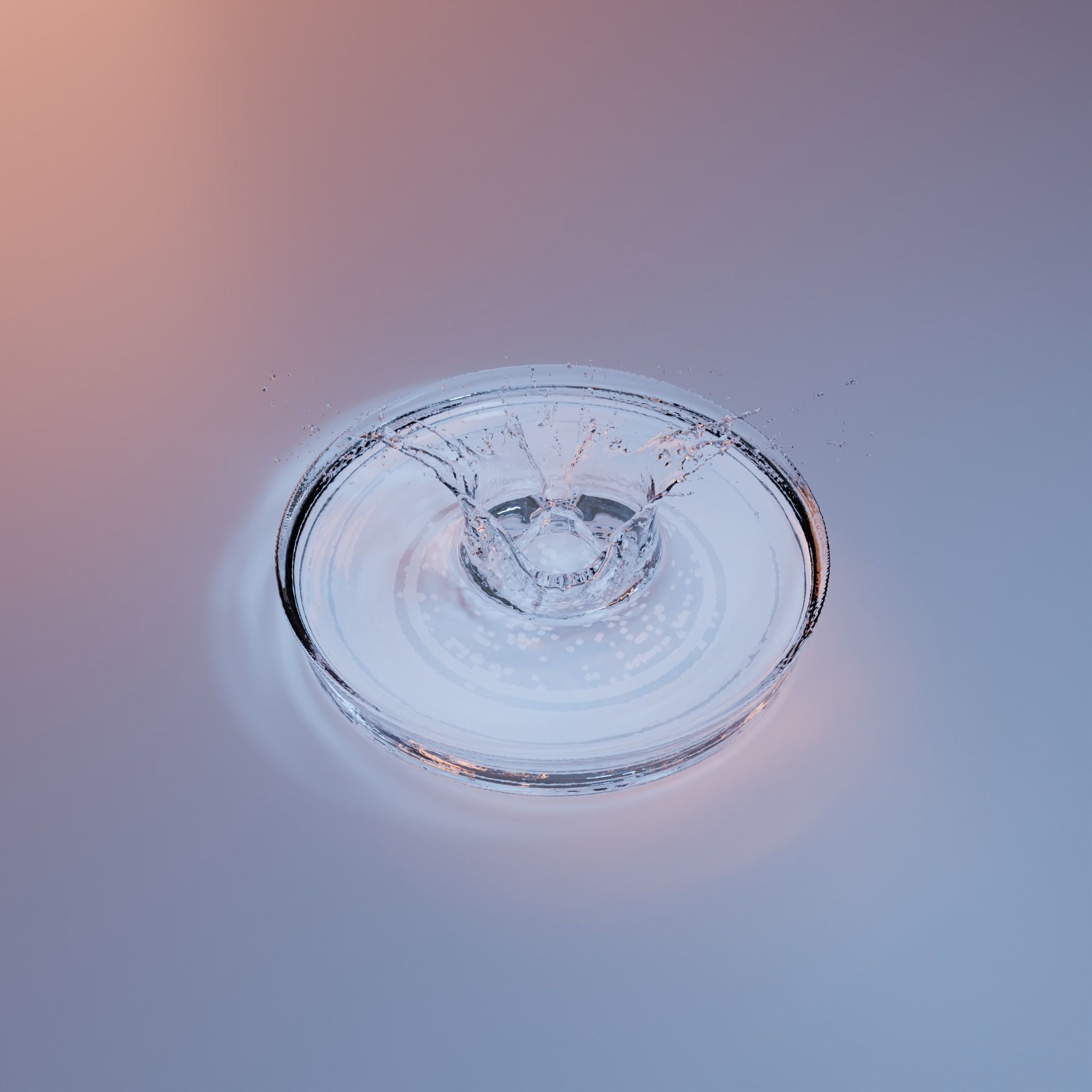 Crown Splash Static Meshes x4 3D model_7