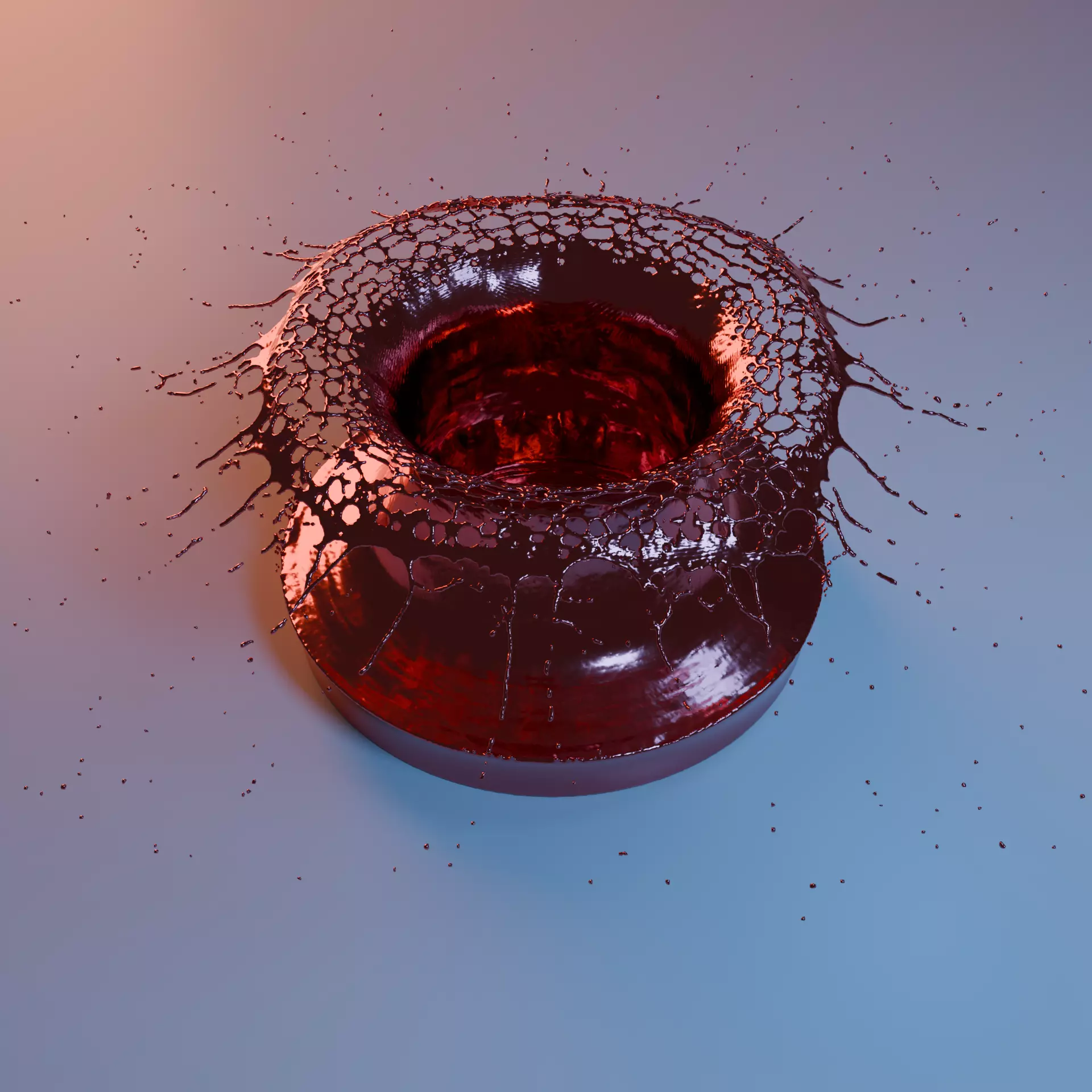 Crown Splash Static Meshes x4 3D model_0