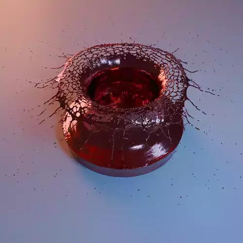 Crown Splash Static Meshes x4 3D model