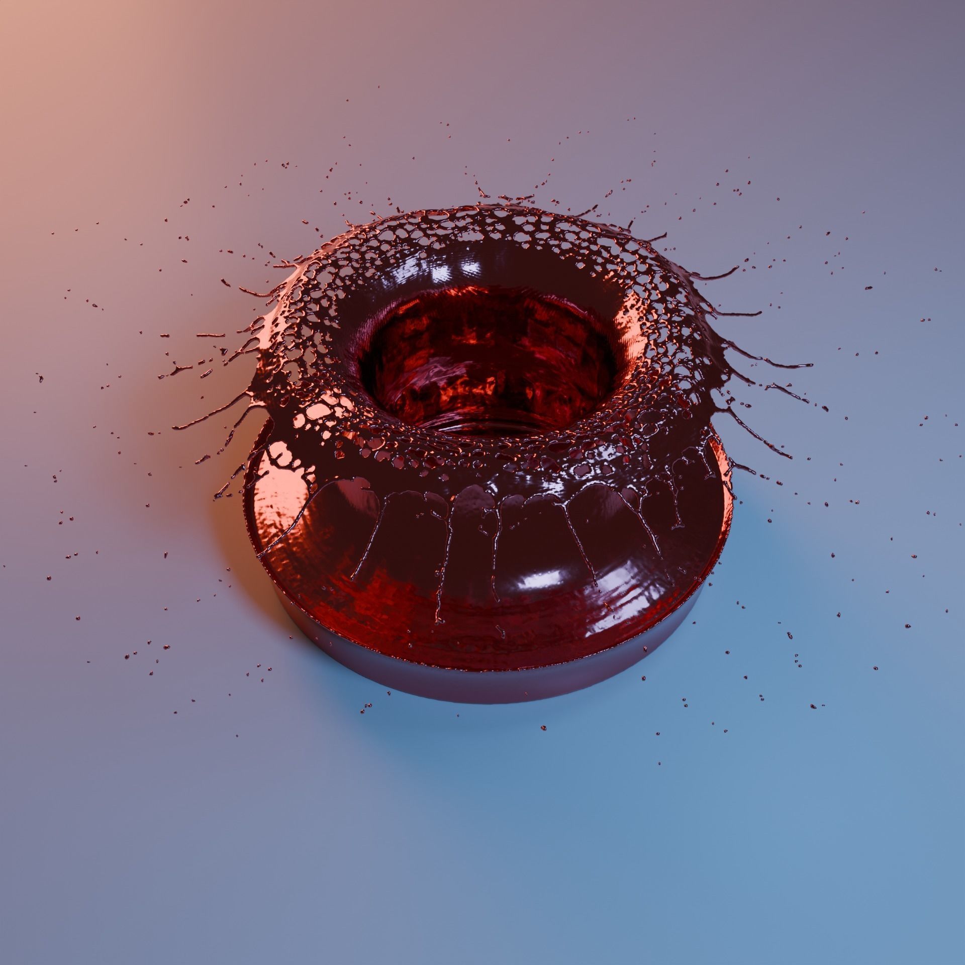 Crown Splash Static Meshes x4 3D model_1