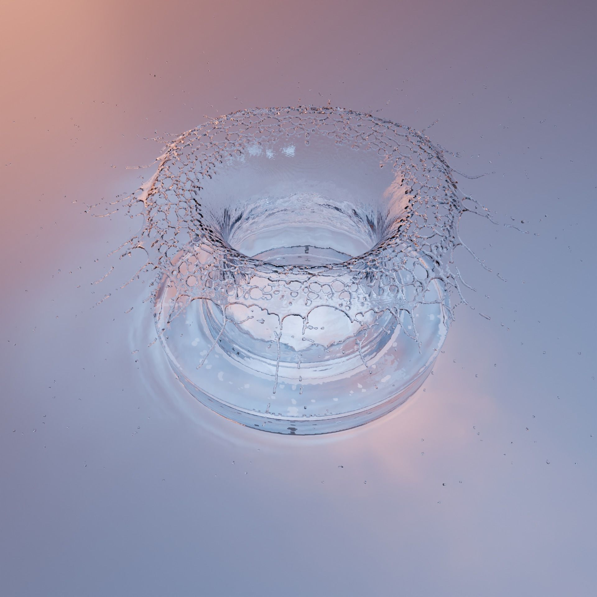 Crown Splash Static Meshes x4 3D model_4